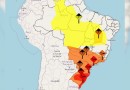 Alerta vermelho: 4 estados do país têm grande perigo de alagamentos e ventania neste fim de semana