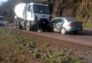 Motorista morre após ser socorrido em acidente com três veículos na BR-282