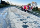 Gelo na pista provoca vários acidentes e causa atropelamento de pedestre