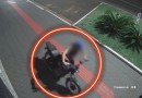 Câmeras de videomonitoramento flagram furto de motocicleta