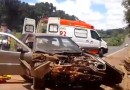 Homem fica ferido após carro colidir em barranco na PR-280