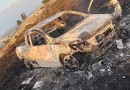 Incêndio de grandes proporções atinge área de vegetação e veículo no Oeste