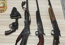 Homem é preso e quatro armas de fogo são apreendidas pela Polícia Civil