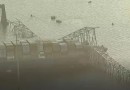 Ponte desaba nos EUA após navio colidir contra estrutura