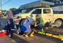 Motociclista fica ferido após colisão com caminhonete na Avenida Willy Barth