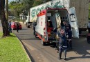 Colisão entre motocicleta e carro deixa duas pessoas feridas