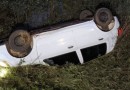 Bombeiros atendem capotamento de veículo em Passos Maia
