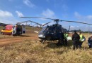 Trabalhador sofre queda de 10 metros e é transferido de helicóptero no Oeste de SC