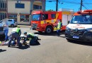 Adolescente fica ferido em colisão entre bicicleta e caminhonete na Avenida Paraná