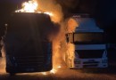 Incêndio destrói cabines de duas carretas estacionadas em Videira