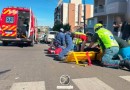 Colisão deixa mototaxista e passageira feridos
