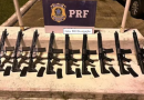 PRF apreende 10 fuzis escondidos no tanque e lataria de carro na BR-280