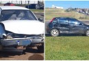 Mulher fica ferida em acidente no trevo do Centro de Eventos
