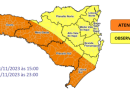Temporais isolados e chuva intensa afetam SC entre segunda e terça-feira