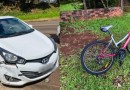 Ciclista colide em carro e fica ferido em SMOeste