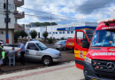 Homem tem fratura exposta no pé em acidente de trânsito no centro