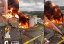 Há 2 milhões de litros de diesel, gasolina e álcool na empresa em chamas, dizem bombeiros