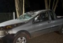 Condutor fica ferido após tentar desviar de cachorro e capotar camionete na BR-280
