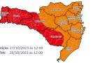 Defesa Civil emite alerta para mais de 100 mm de chuva no extremo-oeste