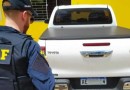 Caminhonete argentina é flagrada com placas ilegíveis na BR-282