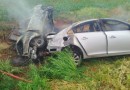 Identificado homem que morreu carbonizado em colisão frontal na BR-282, em Cunha Porã