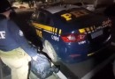 Fuga frenética: motorista sem CNH é preso com carga gigantesca de droga em SC