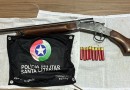 Polícia Militar e Polícia Civil apreendem espingarda após disparos no interior