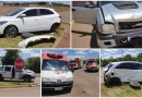 Violenta colisão é registrada no trevo industrial