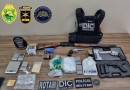 Polícia Militar do Paraná e Polícia Civil de SC prendem três pessoas e apreendem drogas e armas