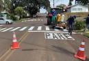 Secretaria de Obras inicia repintura de faixas e reforça sinalização viária