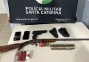 Três homens são presos por posse ilegal de armas, munições e furto no Oeste de SC