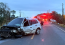 Mulher morre e outras três ficam feridas em acidente na SC-480 em Bom Jesus do Oeste