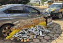 PRF apreende 221 kg de maconha e recupera carro roubado que fugiu de abordagem