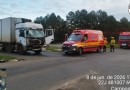 Colisão entre caminhões na BR-282 mobiliza equipes de resgate
