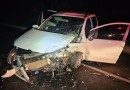 Veículo colide contra pedras às margens da BR 282, entre SMOeste e Maravilha