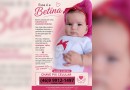 Família faz campanha para ajudar Betina em cirurgia de cranioestenose