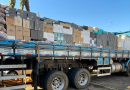BPFRON apreende caminhão com batatas e quase 9 mil garrafas de vinho