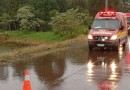 Pai salva filhos após veículo sair da pista e cair dentro de açude