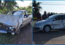 Colisão envolvendo dois automóveis é registrado no trevo de saída para Idamar
