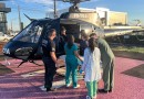Bebê de 1 ano sofre queimaduras graves e é transferido de helicóptero até Chapecó