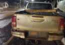 Caminhonete furtada é encontrada abandonada em área de mata na região de fronteira