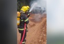 Explosão deixa caminhão destruído em estrada de SC