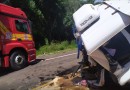 Veículo de Chapecó se envolve em grave acidente de trânsito na BR-282