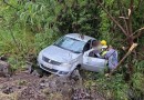 Mulher é socorrida após acidente de trânsito na BR 282