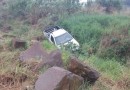 Carro sai da pista na BR-282