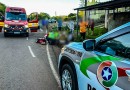 Motociclista sofre fratura exposta em colisão com placa de sinalização no interior