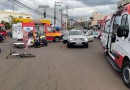 Ciclista fica ferido após ser atropelado na Rua Minas Gerais