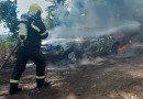 Caminhonete pega fogo no Oeste de SC