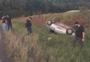 Corpo de mulher com marca de disparo de arma de fogo é encontrado em carro capotado em São Lourenço do Oeste