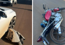 Motociclista fica ferido após colisão frontal com carro no Oeste Catarinense